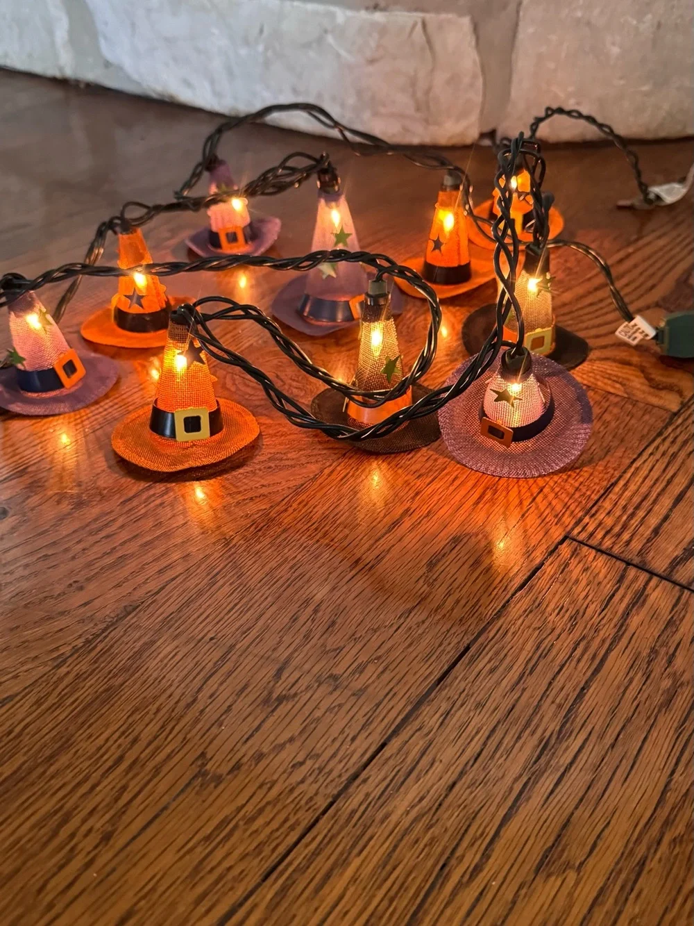 Halloween Mesh Witch Hat String Lights